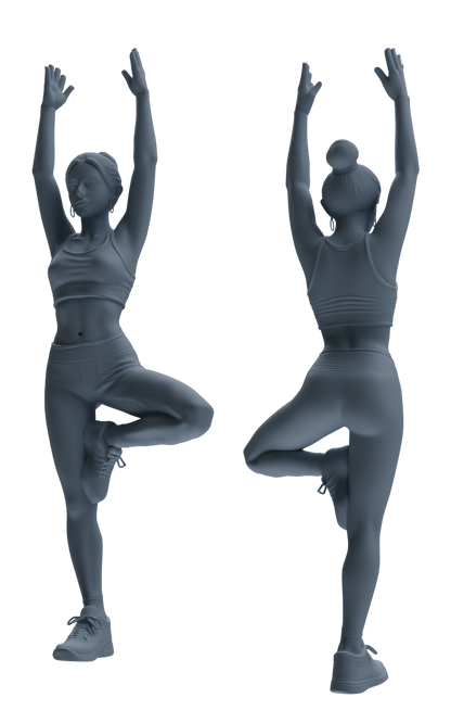 MRY-SFW LYTR830 Yoga Female Athlete Figure Modern Model 6 pcs Miniature Car Diorama Figures Scene Props Accessories Resin