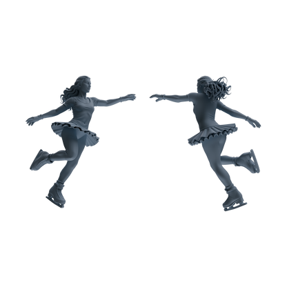 MRY-SFW LYTR801 Figure Skating Figure Modern Model 6 pcs Miniature Car Diorama Figures Scene Props Accessories Resin