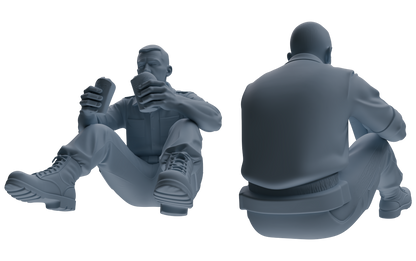 MRY-SFW SSTR178 Miniatures Soldier Model Kit Resting Soldier Pose Modern Model 6 pcs