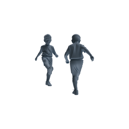 MRY-SFW LYTR811 Child Soccer Player Figure Modern Model 6 pcs Miniature Car Diorama Figures Scene Props Accessories Resin
