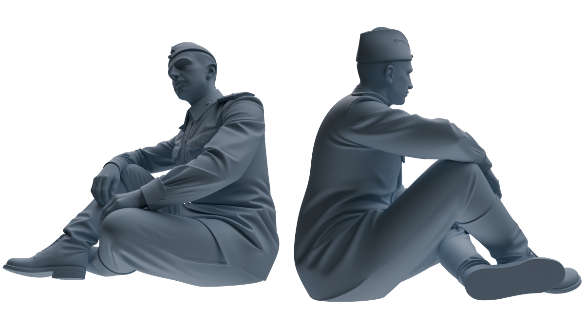MRY-SFW LYGR734 WWII Soviet Army War Scene Seven-Person Rest Group