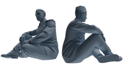 MRY-SFW LYGR734 WWII Soviet Army War Scene Seven-Person Rest Group