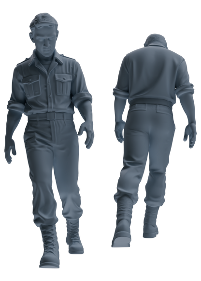 MRY-SFW SSTR201 Miniatures Soldier Model Kit Multi-Pose Combat Engineer Soldier Modern Model 6 pcs