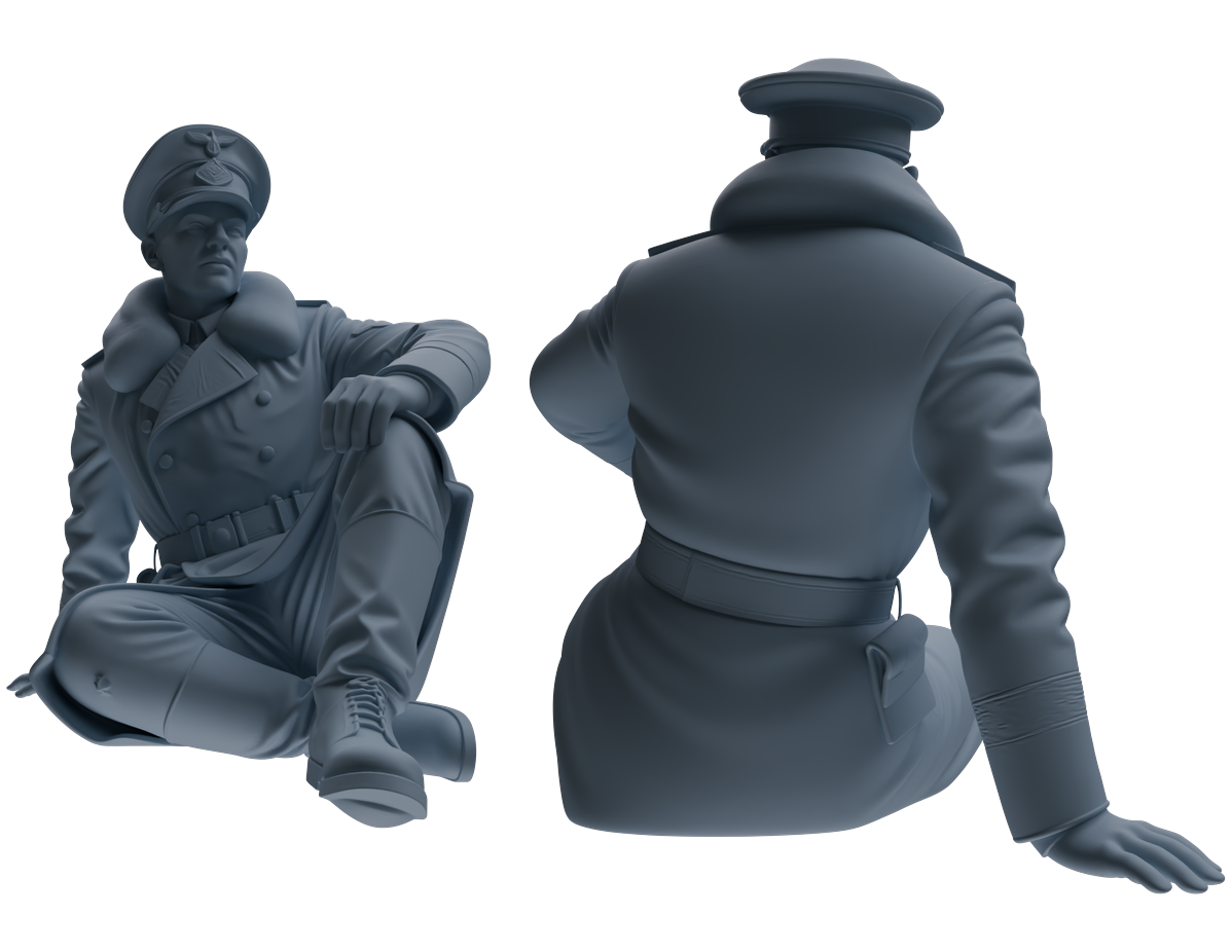 MRY-SFW LYGR709 WWII German Army Logistics Scene Three-Person Internal Conflict Group