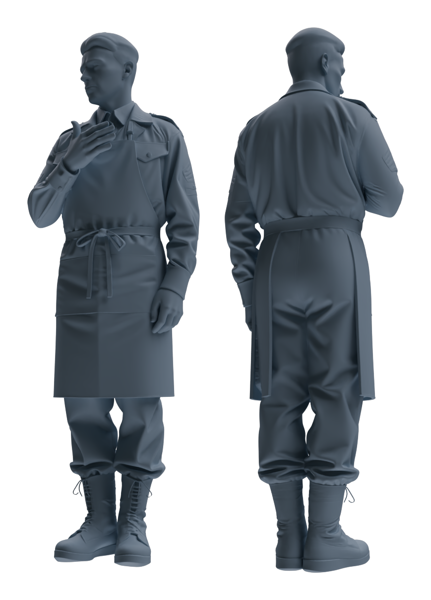 MRY-SFW LYGR592 Historical WWII U.S. Army Seven-Person Mess Hall Group