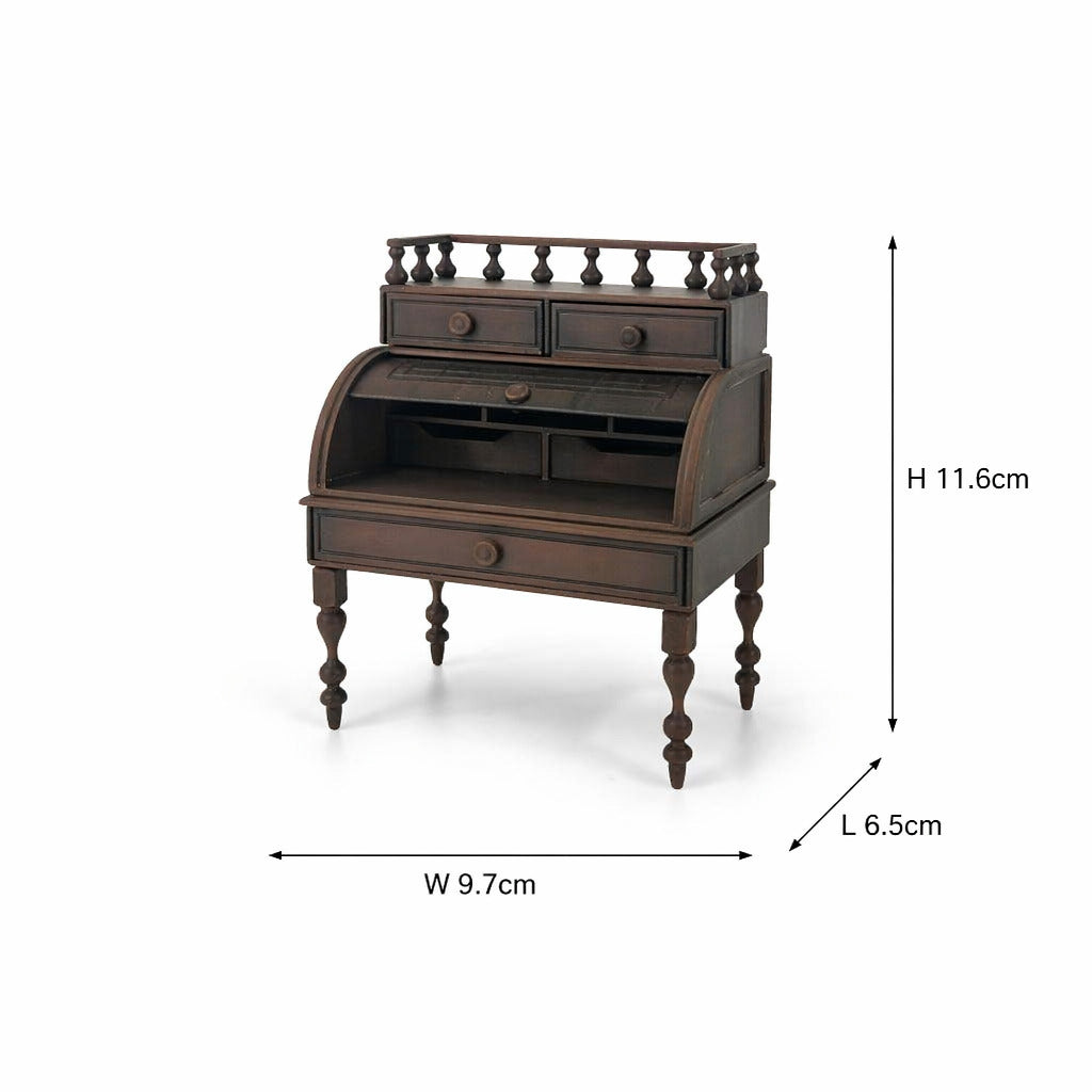 RHF0463H European-style flip-top table Vintage Dollhouse Victorian-style Miniature Furniture, European-style Miniature Furniture, Rococo Mini Furniture, Mini European Flip-top Table