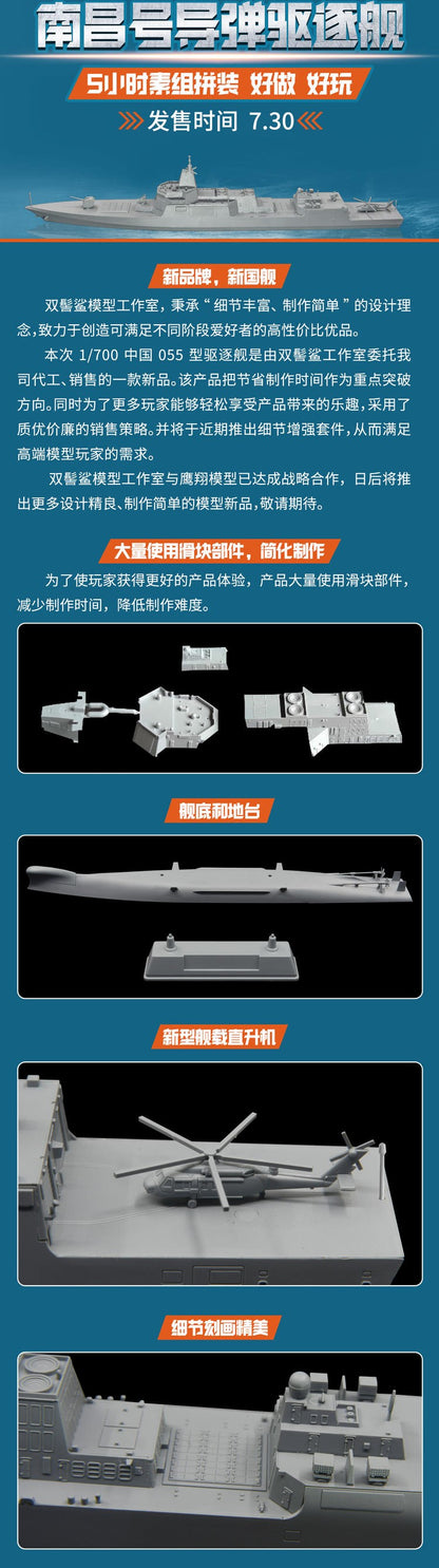 SPHYRNA HTP7001 1/700 PLAN TYPE 055 DESTROYER NANCHANG Plastic Model Kit