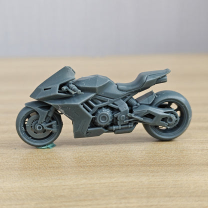 MRY-SFW LYTA556 Future Sci Fi Style Urban Racing Motorcycle  – LCD 3D printed resin model kit, image 1
