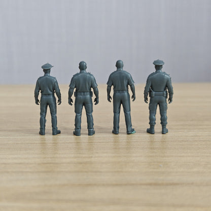 MRY-SFW LYTR367  Police Officers 4-Pack, Ideal, Tabletop Games Painting Miniature Car Diorama Figures Scene Props Accessories Resin