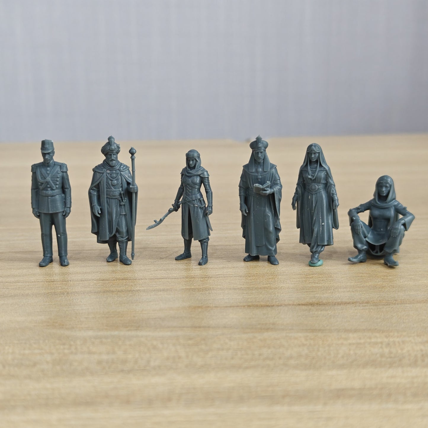 MRY-SFW LYTR470 Colonial Era Middle Eastern Diverse Group of 6 Miniature Car Diorama Figures Scene Props Accessories Resin