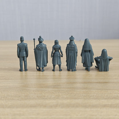 MRY-SFW LYTR470 Colonial Era Middle Eastern Diverse Group of 6 Miniature Car Diorama Figures Scene Props Accessories Resin