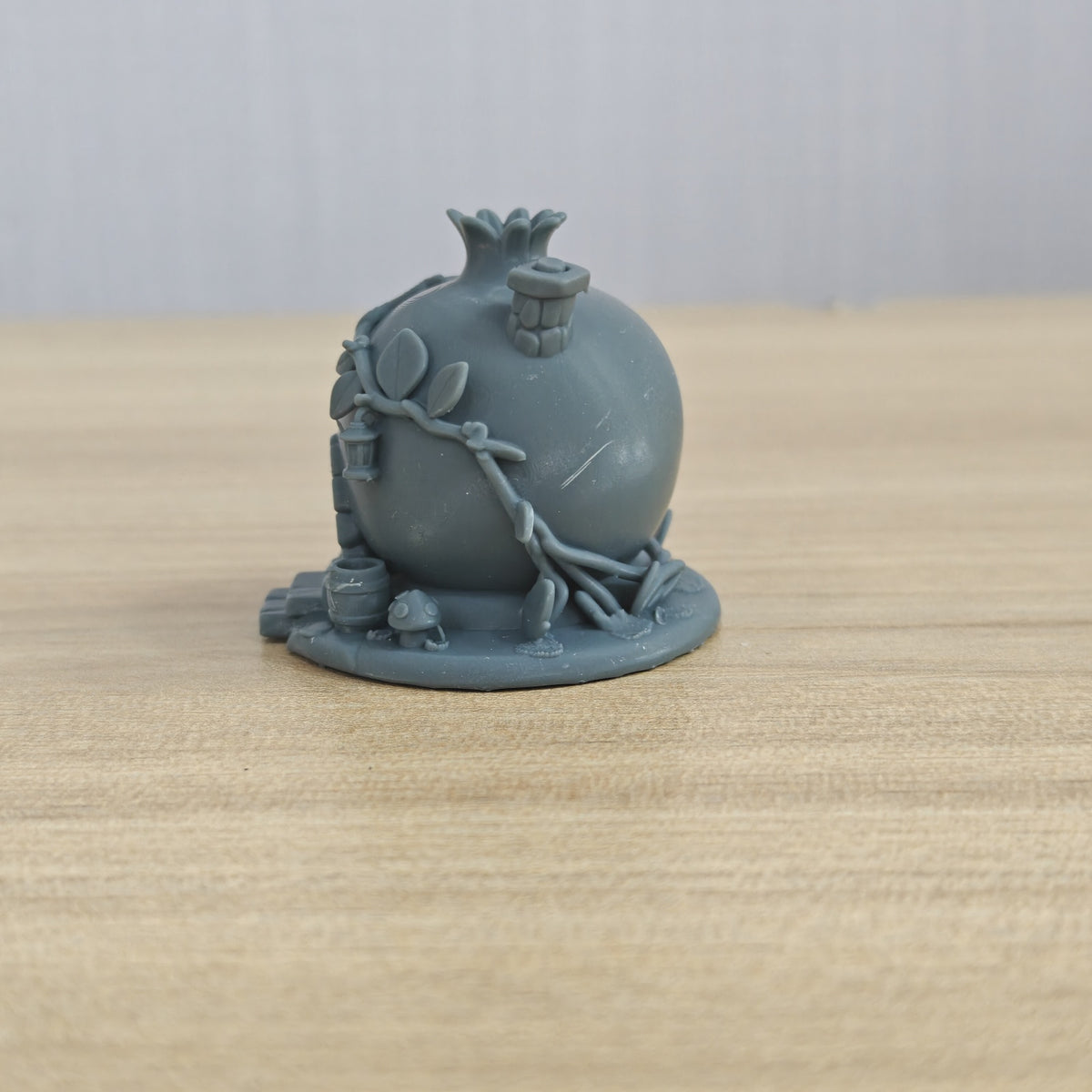 3D Printed Miniature Pomegranate House Scene - Whimsical Fantasy Diorama Decor for Model Display MRY-SFW LYTS177