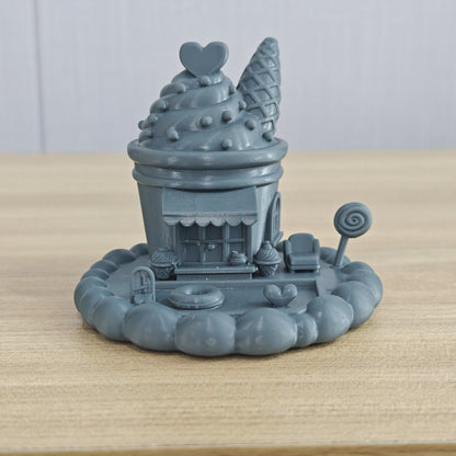 Fairy Tale Mushroom House Miniature Model - 3D Printed Diorama Scenery Ornament MRY-SFW LYTS186