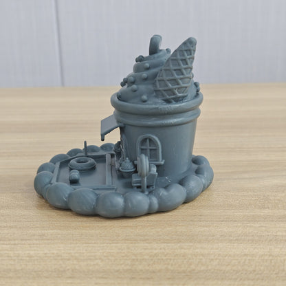 Fairy Tale Mushroom House Miniature Model - 3D Printed Diorama Scenery Ornament MRY-SFW LYTS186