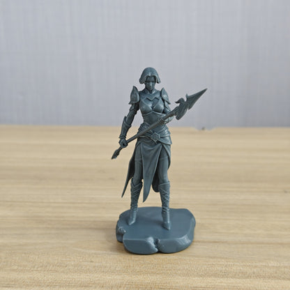 MRY-SFW LYTR1347 Wind Pattern Spear Female Ranger Fantasy Warrior 3D Printed Figure Model