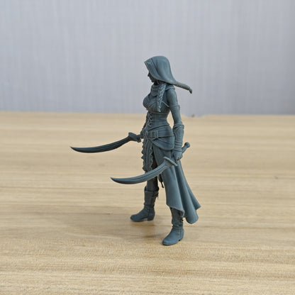 MRY-SFW LYTR1361 Desert Curved Blade Female Mercenary Fantasy Warrior 3D Printed Figure Model