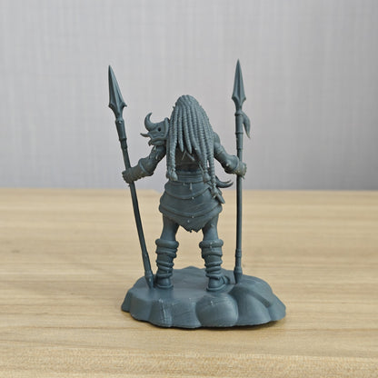 MRY-SFW LYTR1343 Tribe Elf Spearman Fantasy Warrior 3D Printed Figure Model