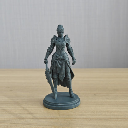 MRY-SFW LYTR1362 Holy Light Short Halberd Female Warrior 3D Printed Figure Model