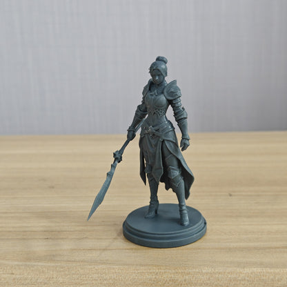 MRY-SFW LYTR1362 Holy Light Short Halberd Female Warrior 3D Printed Figure Model