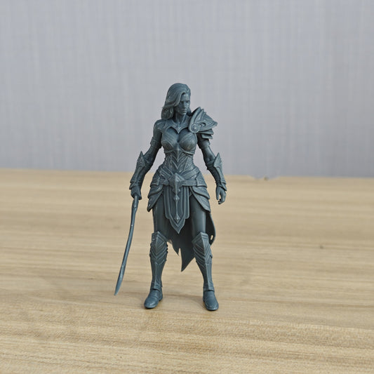 MRY-SFW LYTR1358 Fantasy Mechanical Armor Female Warrior 3D Printed Figure Model