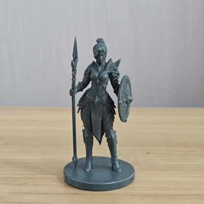 MRY-SFW LYTR1340 Ice Edge Shield And Spear Female Warrior Fantasy Warrior 3D Printed Figure Model