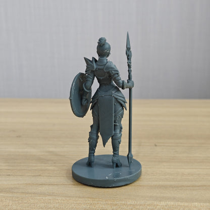 MRY-SFW LYTR1340 Ice Edge Shield And Spear Female Warrior Fantasy Warrior 3D Printed Figure Model