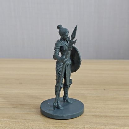 MRY-SFW LYTR1340 Ice Edge Shield And Spear Female Warrior Fantasy Warrior 3D Printed Figure Model