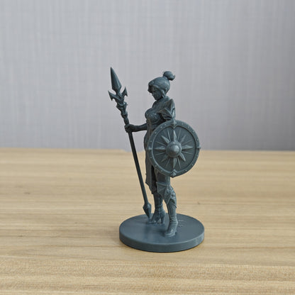 MRY-SFW LYTR1340 Ice Edge Shield And Spear Female Warrior Fantasy Warrior 3D Printed Figure Model