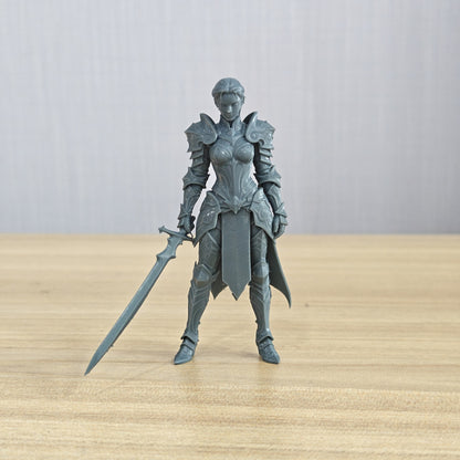 MRY-SFW LYTR1354 Fantasy Mecha Female Warrior 3D Printed Figure Model