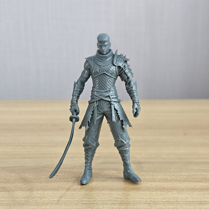 MRY-SFW LYTR1348 Black Blade Samurai Fantasy Warrior 3D Printed Figure Model