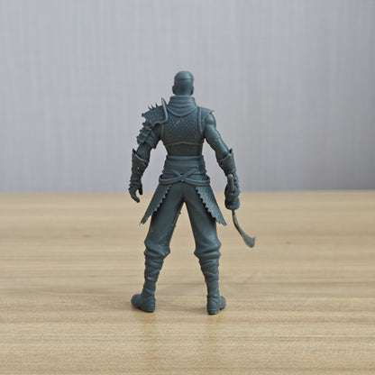 MRY-SFW LYTR1348 Black Blade Samurai Fantasy Warrior 3D Printed Figure Model
