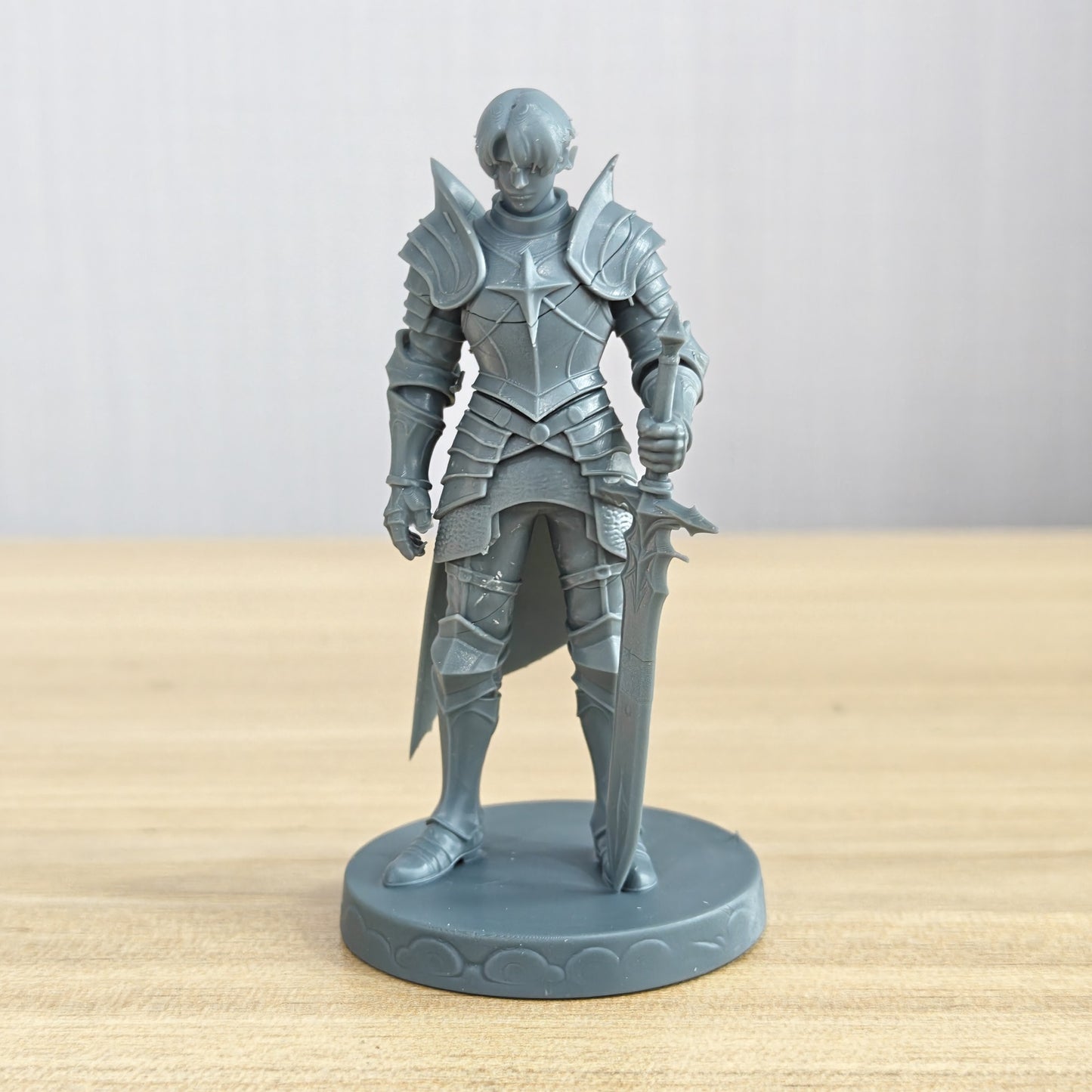 MRY-SFW LYTR1366 Star Pattern Holy Sword Knight Fantasy Warrior 3D Printed Figure Model