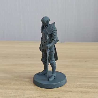 MRY-SFW LYTR1366 Star Pattern Holy Sword Knight Fantasy Warrior 3D Printed Figure Model