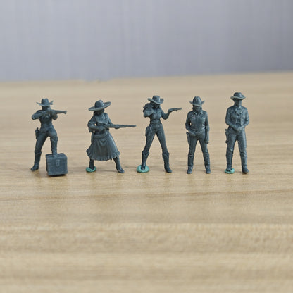 MRY-SFW LYTR1334 American Western Cowboy Female Gunslinger F – LCD 3D printed resin model kit, image 1