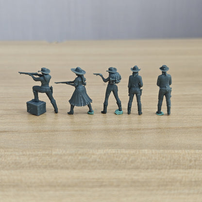 MRY-SFW LYTR1334 American Western Cowboy Female Gunslinger F – LCD 3D printed resin model kit, image 2