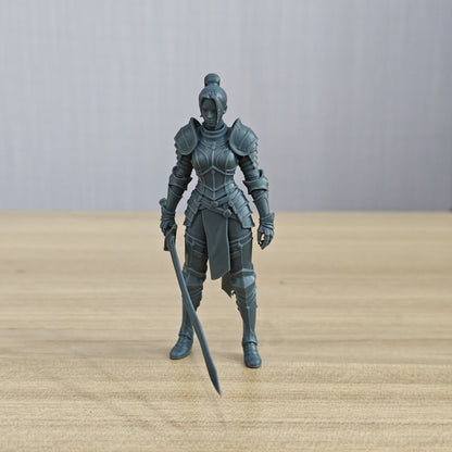 MRY-SFW LYTR1372 Heavy Armor Fantasy Female Sword Guard 3D Printed Figure Model