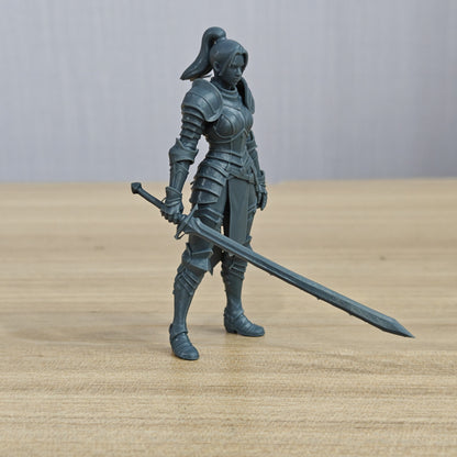 MRY-SFW LYTR1372 Heavy Armor Fantasy Female Sword Guard 3D Printed Figure Model