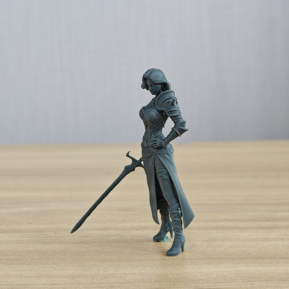 MRY-SFW LYTR1365 Star Ring Light Armor Female Swordsman Fant – LCD 3D printed resin model kit, image 4