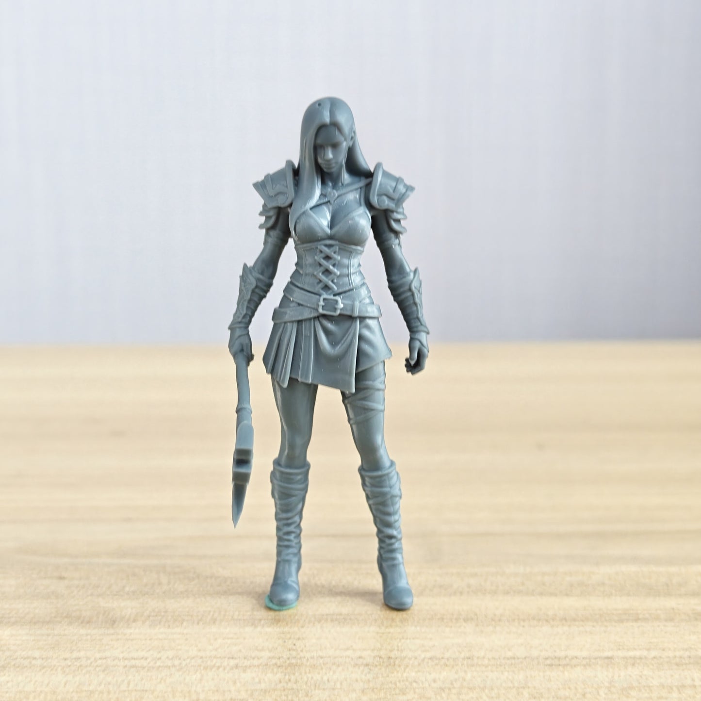MRY-SFW LYTR1371 Battle Axe Fantasy Female Warrior 3D Printe – LCD 3D printed resin model kit, image 1