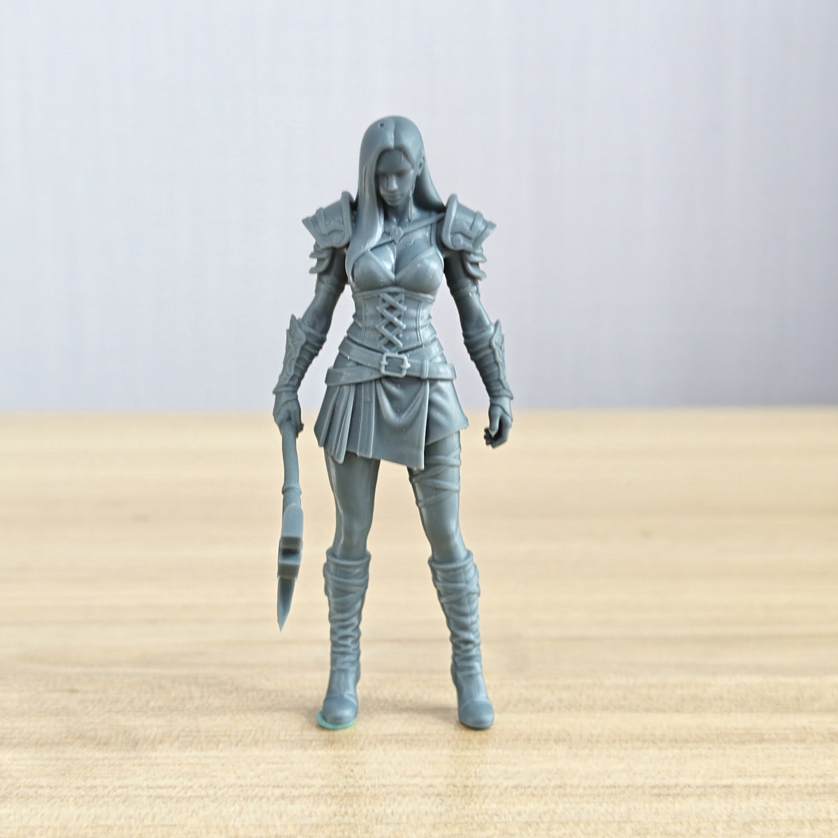MRY-SFW LYTR1371 Battle Axe Fantasy Female Warrior 3D Printe – LCD 3D printed resin model kit, image 1