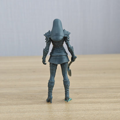 MRY-SFW LYTR1371 Battle Axe Fantasy Female Warrior 3D Printe – LCD 3D printed resin model kit, image 3
