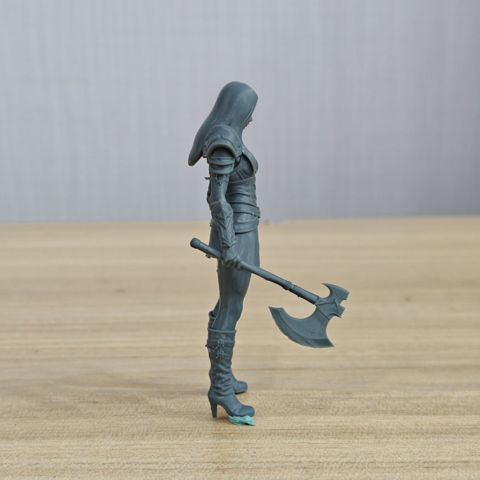 MRY-SFW LYTR1371 Battle Axe Fantasy Female Warrior 3D Printe – LCD 3D printed resin model kit, image 4
