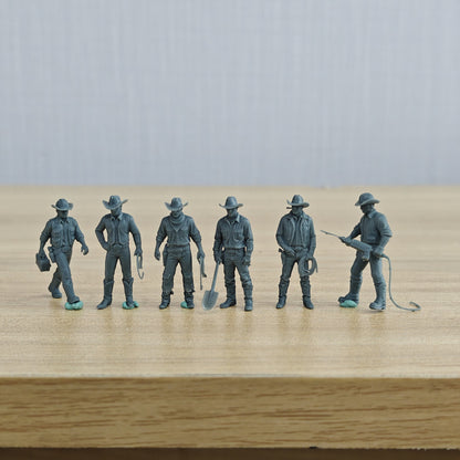 MRY-SFW LYTR1328 American Western Cowboy Worker Six Person Set