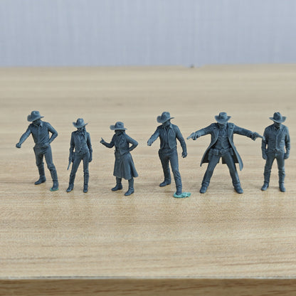 MRY-SFW LYTR1339 American Western Cowboy Lawman Six Person Set