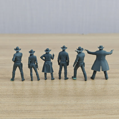 MRY-SFW LYTR1339 American Western Cowboy Lawman Six Person Set