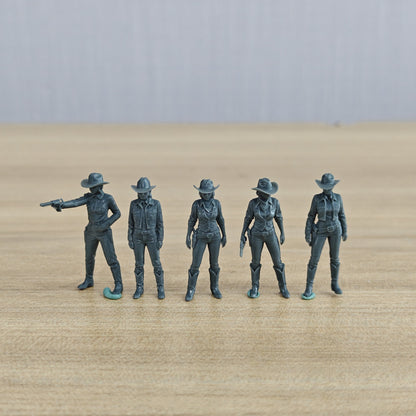 MRY-SFW LYTR1333 American Western Cowboy Female Officer Five Person Set