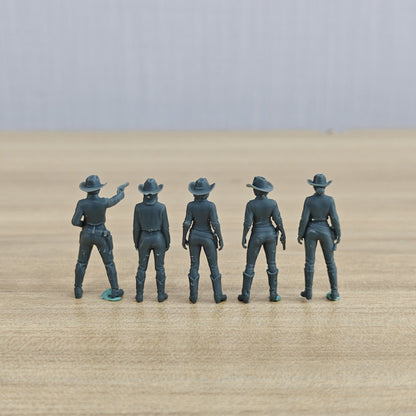 MRY-SFW LYTR1333 American Western Cowboy Female Officer Five Person Set