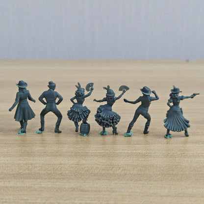 MRY-SFW LYTR1337 American Western Cowboy Showgirl Six Person Set