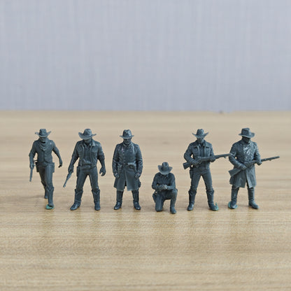 MRY-SFW LYTR1325 American Western Cowboy Militia Six Person  – LCD 3D printed resin model kit, image 1
