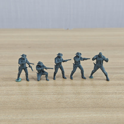 MRY-SFW LYTR1324 American Western Cowboy Hunter Five Person  – LCD 3D printed resin model kit, image 1